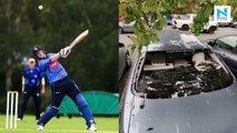 Expensive six: Kevin O'Brien smashes his own car window with massive six, watch