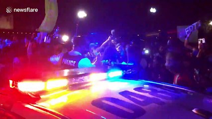 Protester has standoff with security forces outside White House on last day of Republican National Convention