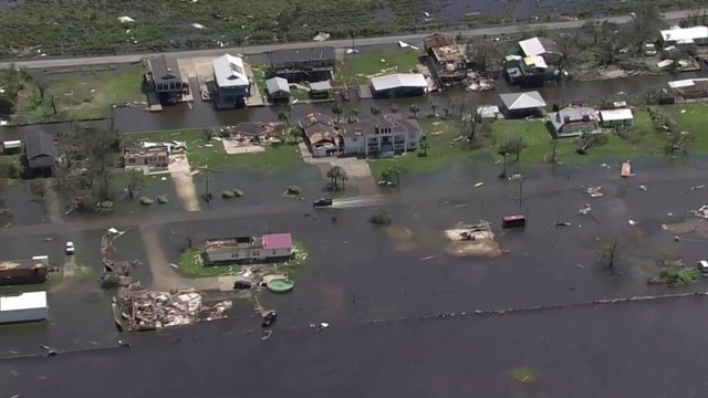 Les images aériennes des dégâts et inondations en Louisiane après le passage de l’ouragan Laura