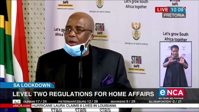 Level 2 regulations for Home Affairs