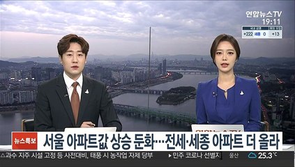 서울 아파트값 상승 둔화…전세·세종 아파트 더 올라