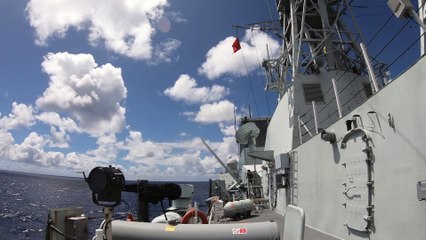 HMCS Regina • Fires two Harpoon Surface to Surface Missiles • Pacific Ocean Aug. 29, 2020