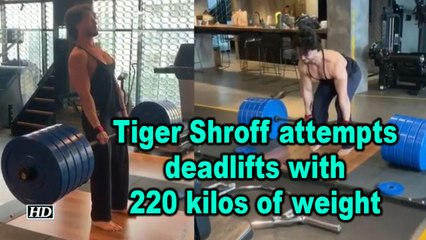 Tiger Shroff attempts deadlifts with 220 kilos of weight