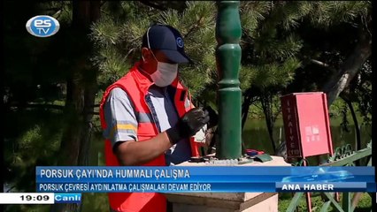 Porsuk çevresi aydınlatma çalışmaları devam ediyor