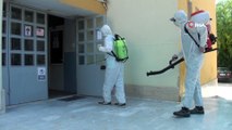 Yüz yüze eğitim öncesi okullar dezenfekte ediliyor