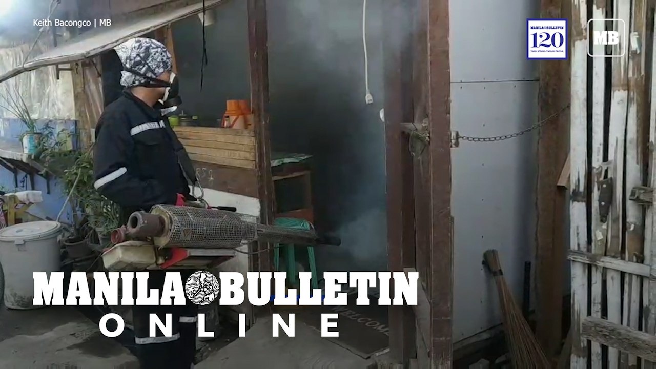 Personnel of the City Health Office conducts an anti-dengue fogging operations in Davao City