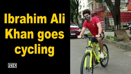 Ibrahim Ali Khan goes cycling