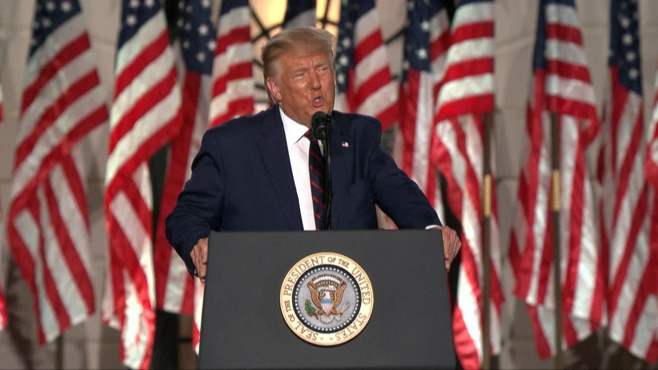 Donald Trump attackiert Joe Biden in Parteitagsrede