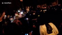 Crowd heard screaming as police detain protester during anti-Trump rally in Washington, D.C.