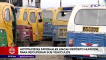 Mototaxistas informales irrumpen en sede municipal de SJM para recuperar sus vehículos | Primera Edición (HOY)