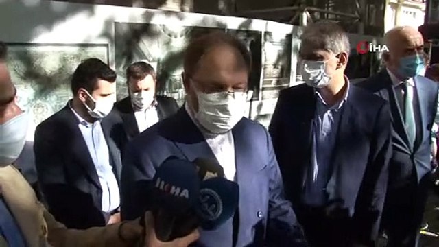 Diyanet İşleri Başkanı Ali Erbaş ve İstanbul Valisi Ali Yerlikaya ibadete açılmasına karar verilen Kariye Camii'nde incelemelerde bulunuyor.