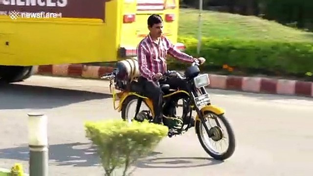 Indian professor invents bike that covers 27 miles for just 68 cents