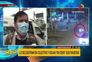 Independencia: abogado fue secuestrado y asaltado por falso colectivo