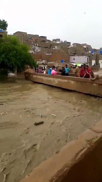 Nala in Karachi after Rain