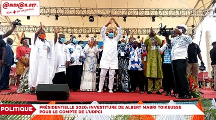 Présidentielle 2020/ investiture de Albert Mabri Toikeusse pour le compte de l’UDPCI