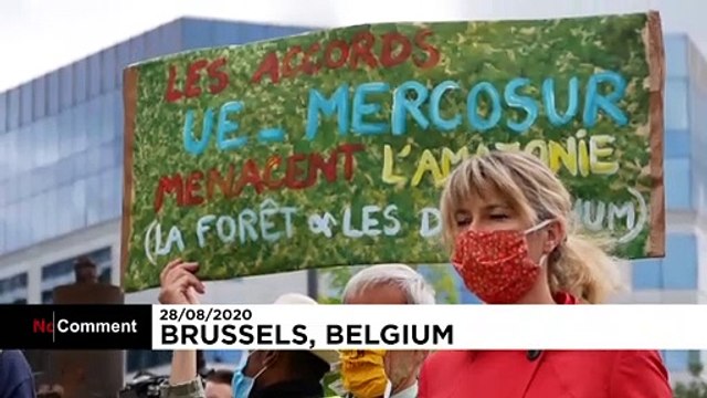 Rassemblement à Bruxelles pour protester contre la destruction de la forêt amazonienne