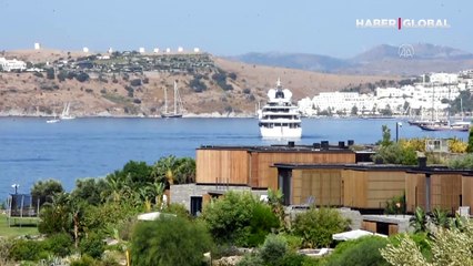 Mega yat "Katara" Bodrum'a demir attı