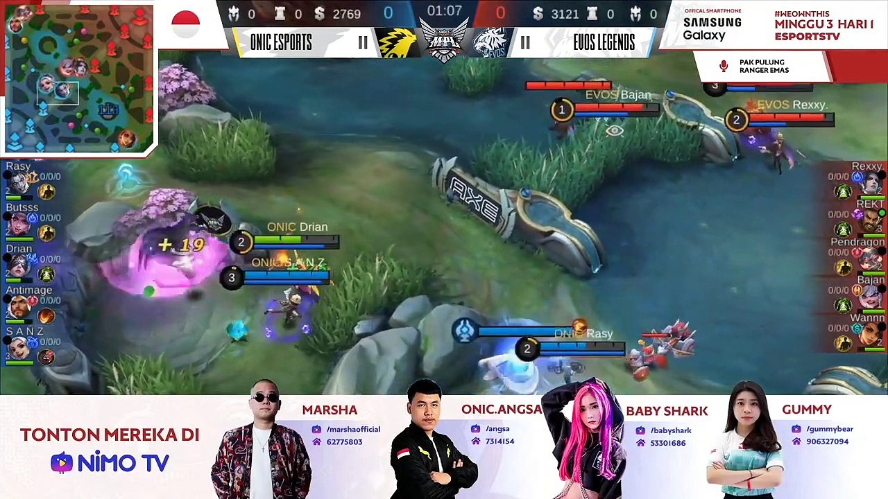 EVOS Legends vs Onic Esports GAME 1 MPL ID S6 Week 3 Day 1 - Onic vs EVOS ESPORTSTV