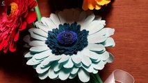 How To Make Paper Gerbera Flower || DIY Paper Flower Making At Home || Detail Video on Paper GERBERA