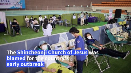 South Korea sect members donate plasma for COVID-19 research
