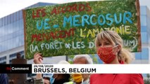 Az Amazonas megmentéséért tüntettek Brüsszelben