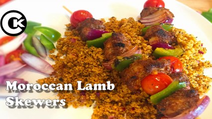Moroccan Lamb Skewers With  Moroccan Couscous