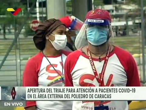 Gobierno Bolivariano pone en marcha triaje para atención de pacientes con Covid-19 desde el Poliedro