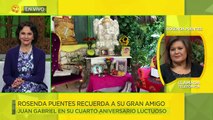 Rosenda Puentes recuerda a su amigo Juan Gabriel, en su cuarto aniversario luctuoso. | Ventaneando