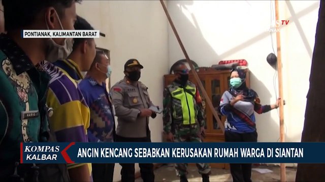 Empat Rumah di Pontianak Utara Rusak Diterjang Angin Kencang