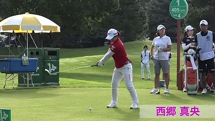 2ndラウンド スタートホール ティーショット｜ニトリレディスゴルフトーナメント