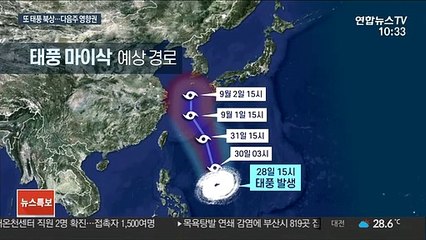 "태풍의 길 열렸다"…9호 태풍 '마이삭' 한반도 북상