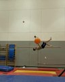 Guy Displays Amazing Skills With Ball on Trampoline