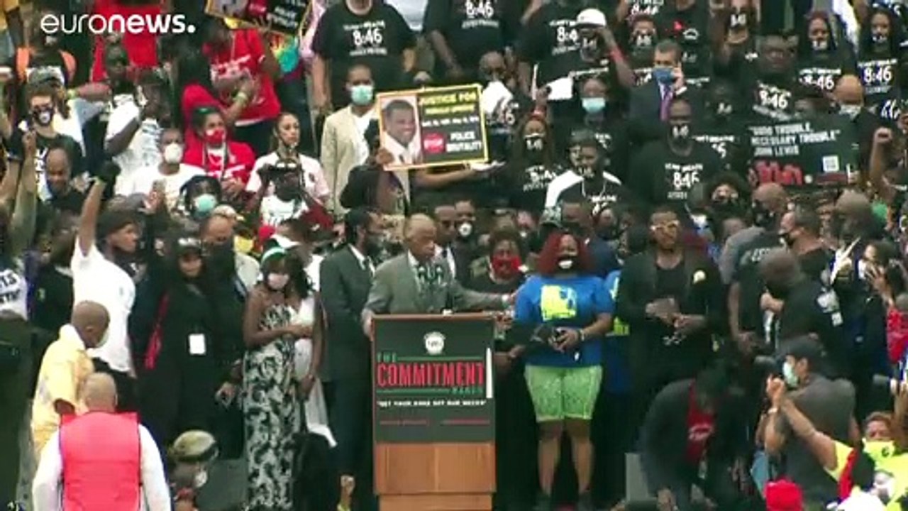 57 Jahre nach Rede Martin Luther Kings: Protest vor Lincoln-Memorial