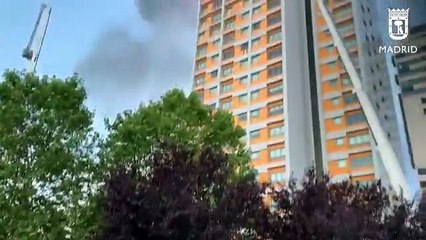 Incendio en un edificio de viviendas del distrito de Hortaleza de Madrid