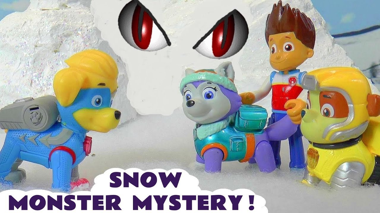 Paw Patrol Mighty Pups Mighty Twins Snow Monster Mystery with the Funny Funlings and Thomas and Friends in this Family Friendly Full Episode English Toy Story for Kids