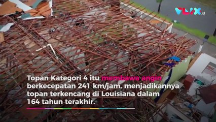 Satu Kota Rata! Video Drone Kedahsyatan Badai Laura