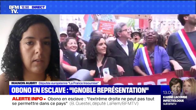 Couverture de Valeurs Actuelles: Manon Aubry (LFI) dénonce une opération qui vise à salir Danièle Obono et à la détruire
