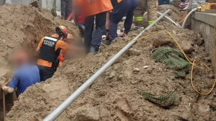 경기 남양주 공사장서 50대 작업자 흙더미에 깔려 부상 / YTN