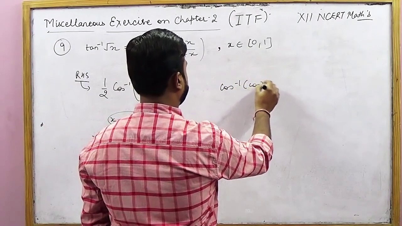 NCERT 12 Math's Ex 2.Miscellaneous Ch 2 Inverse Trigonometric Functions hints & solutions (Pa_1
