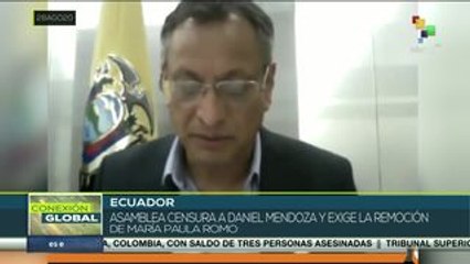 Ecuador: censuran a Daniel Mendoza y exigen remover a María Paula Romo