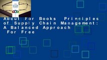 About For Books  Principles of Supply Chain Management: A Balanced Approach  For Free