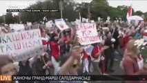 Más de 10.000 mujeres marcharon en Bielorrusia contra la violencia policial durante las protestas