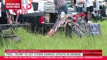 President Trump visits Orange, Texas, to  view devastation left by Hurricane Laura