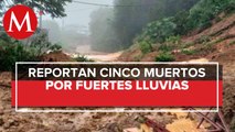 Suman cinco muertos por lluvias en Oaxaca; solicitan Declaratoria de Emergencia