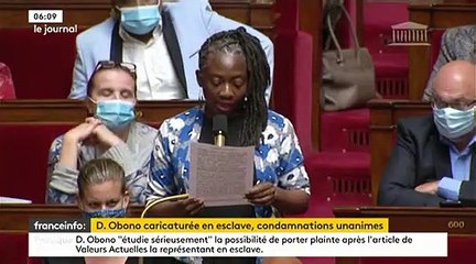 Valeurs Actuelles sous le feu des critiques après le dessin de la député de Danielle Obono en esclave qui provoque une vive émotion