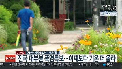 [날씨] 내일도 흐리고 무더위…태풍 '마이삭' 북상 중