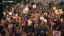 Décima semana de manifestaciones en Israel para exigir la renuncia de Benjamin Netanyahu
