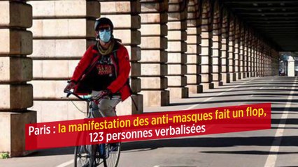 Paris : la manifestation des anti-masques fait un flop, 123 personnes verbalisées