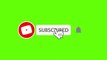 Youtube Animated Green screen Subscribe button with bell icon sound tan tan _click subscribe button ( 360 X 640 )