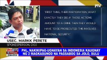 Pilipinas, nakikipag-ugnayan sa Indonesia kaugnay ng 2 magkasunod na pagsabog sa Jolo, Sulu